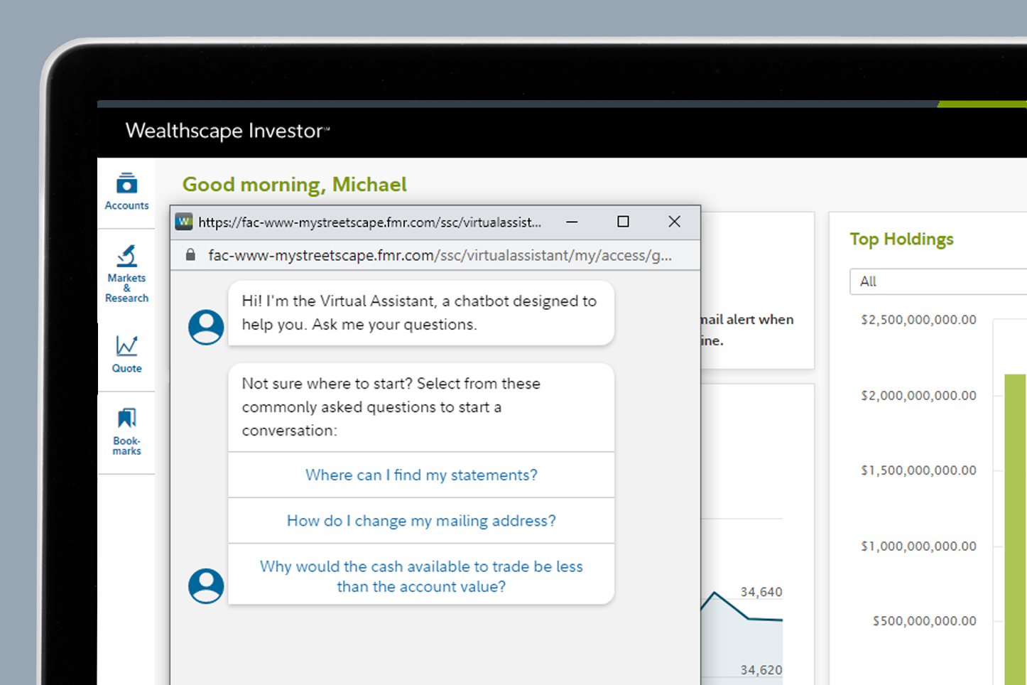 My Online Brokerage Central Virtual Assistant